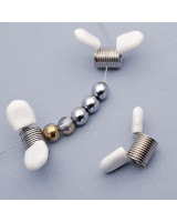 Зажим-пружина для фиксации тросика цвет белый, нержавеющая сталь