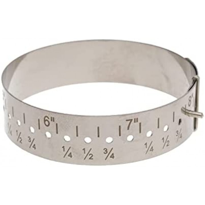 Tool for measuring the length of the bracelet in inches metal