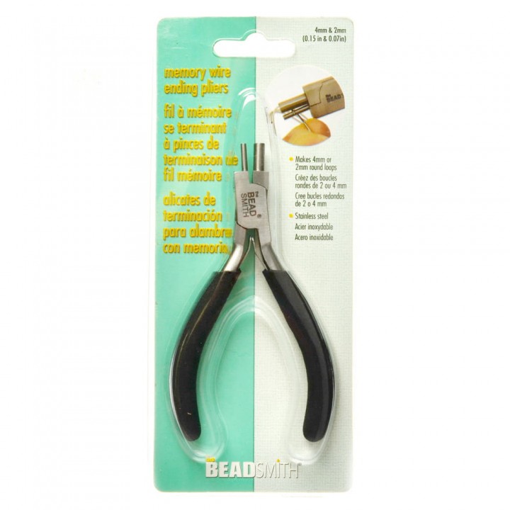 Round nose pliers 2 and 4 mm for working with wire, black