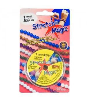 Эластичная нить(резинка) Stretch Magic 1мм черная, 5 метров