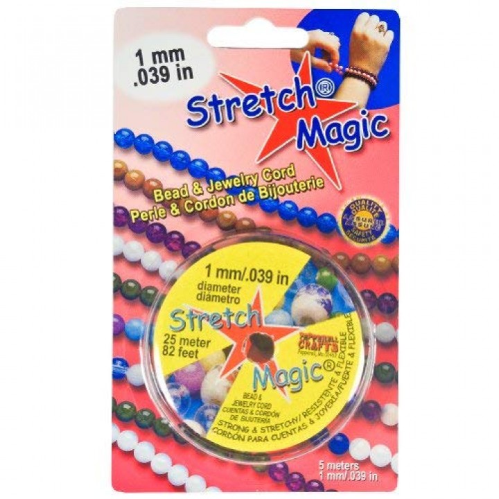 Elastic thread (elastic band) Stretch Magic 1mm black, 5 meters