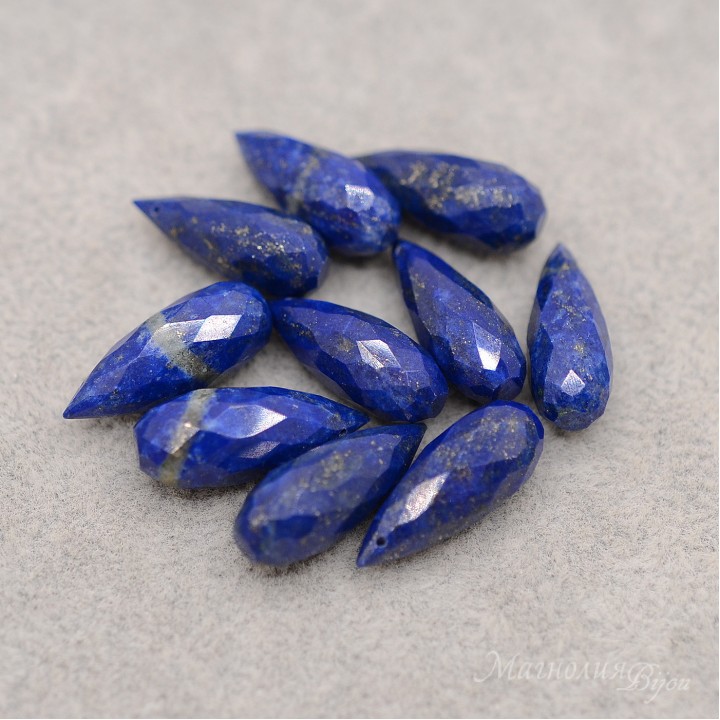 Lapis lazuli faceted drop ~20:8mm, 1 piece