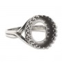 Ring base 14mm, antique silver