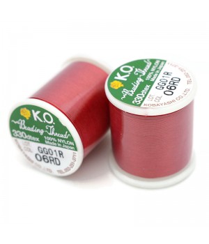 Нить для бисера K.O. катушка 50м, красная