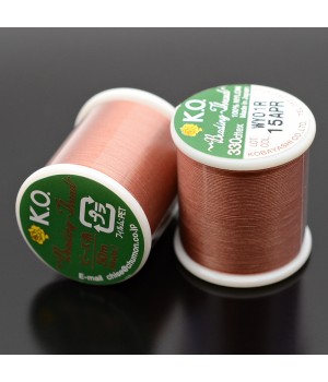Нить для бисера K.O. катушка 50м, цвет абрикос