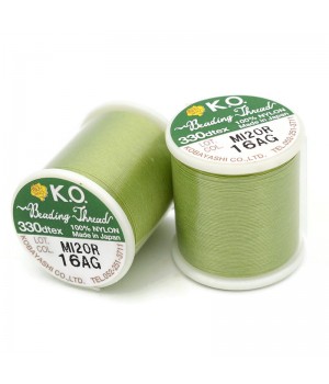 Нить для бисера K.O. катушка 50м, цвет зелёное яблоко