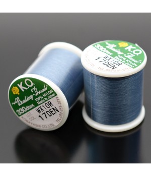 Нить для бисера K.O. катушка 50м, цвет деним