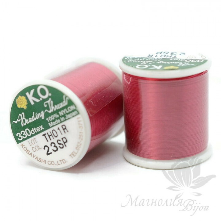 Thread for beads K.O. reel 50m, red