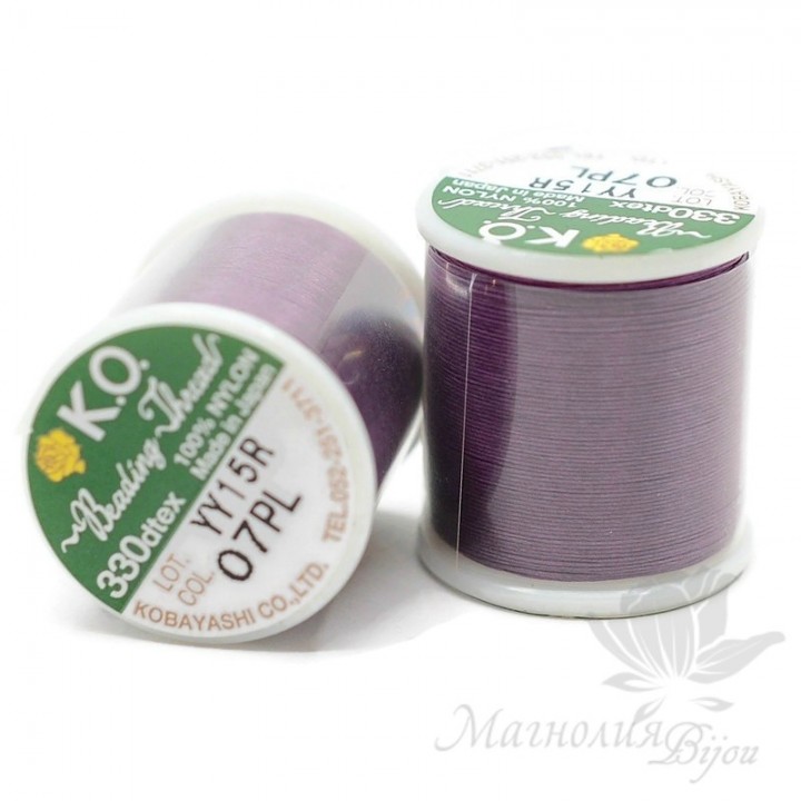 Thread for beads K.O. reel 50m, purple