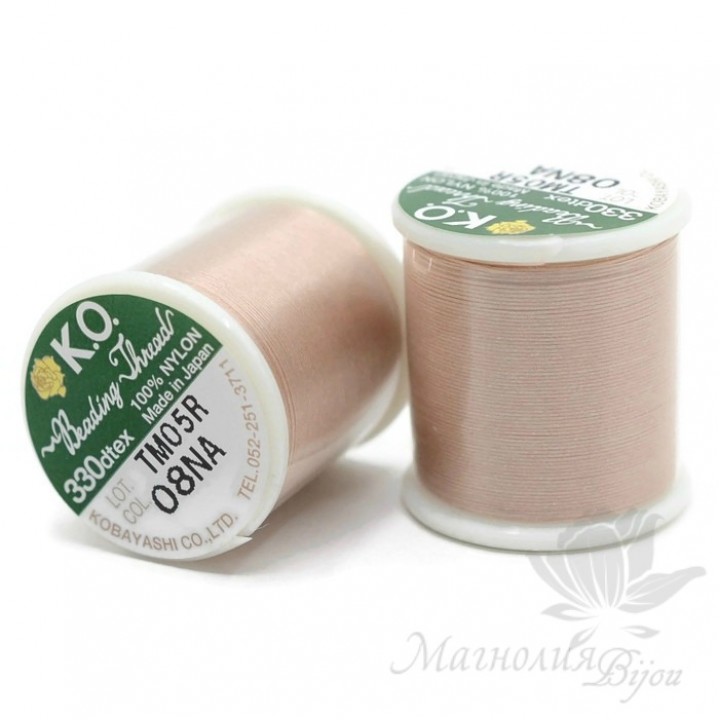 Thread for beads K.O. spool 50m, natural