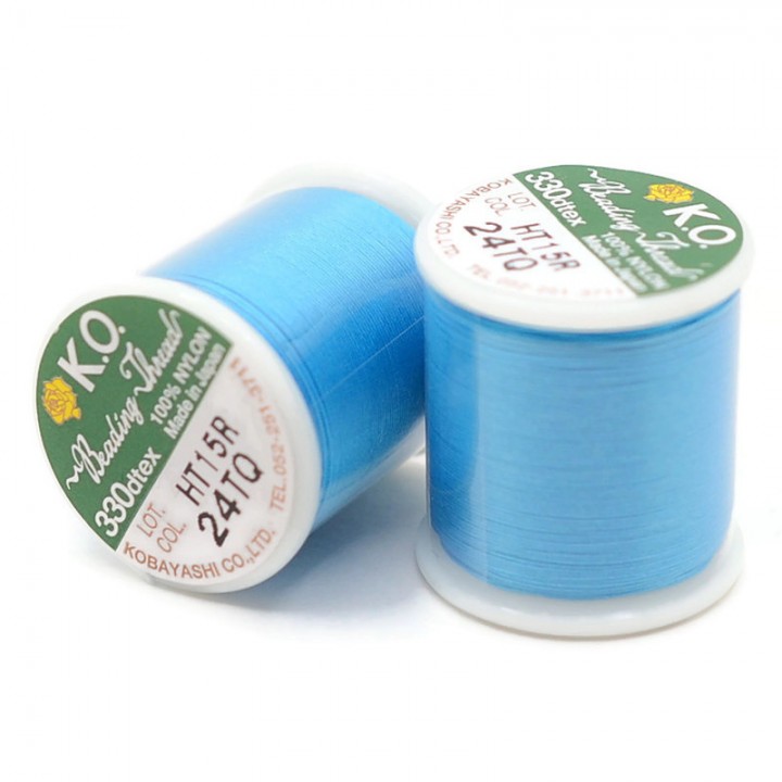 Thread for beads K.O. reel 50m, turquoise (blue)