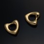 16K Real Gold plated Tiny Heart Charms 14mm, 1 piece