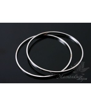 30mm Slice Pipe Ring, rhodium plated