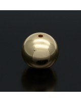 Ball Beads smooth 16mm, 16K gold plated