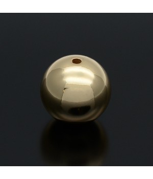 Ball Beads smooth 16mm, 16K gold plated