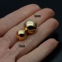 Ball Beads smooth 16mm, 16K gold plated