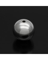 Ball Beads smooth 16mm, rhodium plated