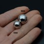 Ball Beads smooth 16mm, rhodium plated