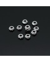 4.8mm Metal Rondell Beads rhodium plated, 5 pieces