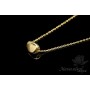 Glossy twisted bead, 14K gold plated