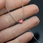 Pink Coating Heart Beads, 1 pcs