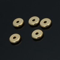 Бусина Рондель 8мм, позолота 16К