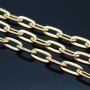 Chain with rectangular link 6.5:13.7mm 50cm, 16K gold plated