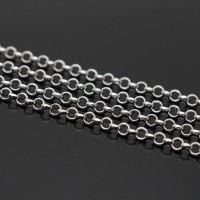 Chain Round link 2.5mm, rhodium plated