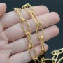 Chain with oval link 20.5:8.5mm 50cm, gold plated 16K