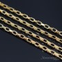 Rectangular chain 5:3mm 50cm, 16K gold plated