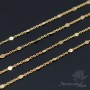 Chain Gossamer 1.1:1.5mm with decor, 16K gold plated
