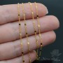 Chain Gossamer 1.1:1.5mm with decor, 16K gold plated