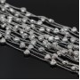 Chain with hearts 6mm 50cm, rhodium plated