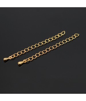 Extension chain 5 cm, 16K gold plated