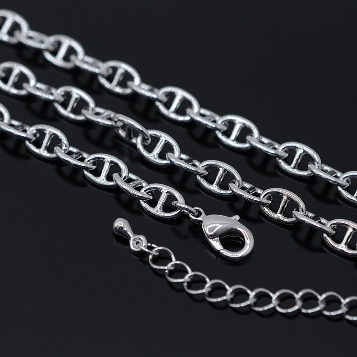 Chain Necklace Hermès 40cm+5cm, rhodium plated