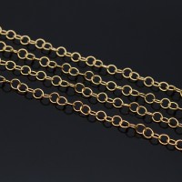 Chain Round link 3.5mm, 16K gold plated