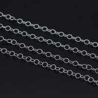 Chain Round link 3.5mm, rhodium plated