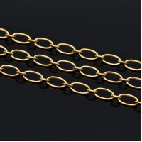 16K Real Gold Plated 6.5x3.2mm Cartier chain, 50cm