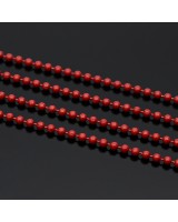 Цепочка с шариком 2.3мм красная, 50см