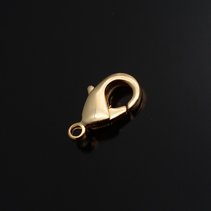 Lobster clasp 12mm, 16K gold plated