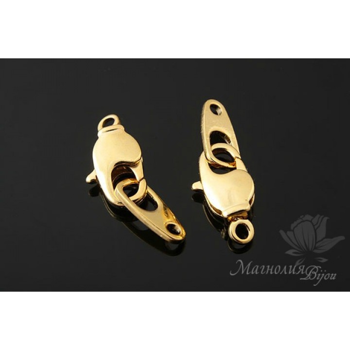 Lobster clasp 11.5mm, 14K gold plated