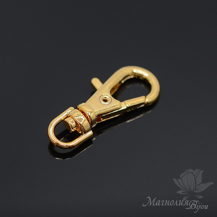 Large lobster clasp 9.5:23mm, 14k gold plated