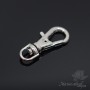 Lobster clasp large 9.5:23mm, rhodium plated