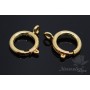 Basic ring clasp 16mm, 14 carat gold plated