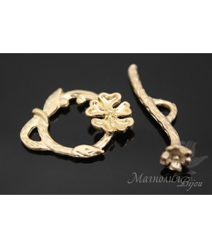 Toggle Flower, 14k gold plated