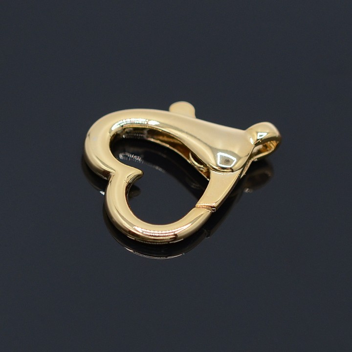 Heart clasp 21:26mm, 14K gold plated