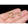 Ring clasp 19mm, 16K gold plated
