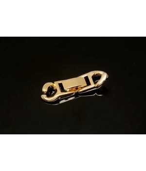 Curb chain clasp 11:8mm, 16k gold plated