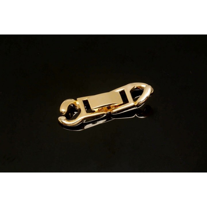 Curb chain lock 11:8mm, 16k gold plated