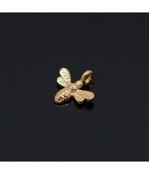 Small bee pendant, 14 carat gold plated